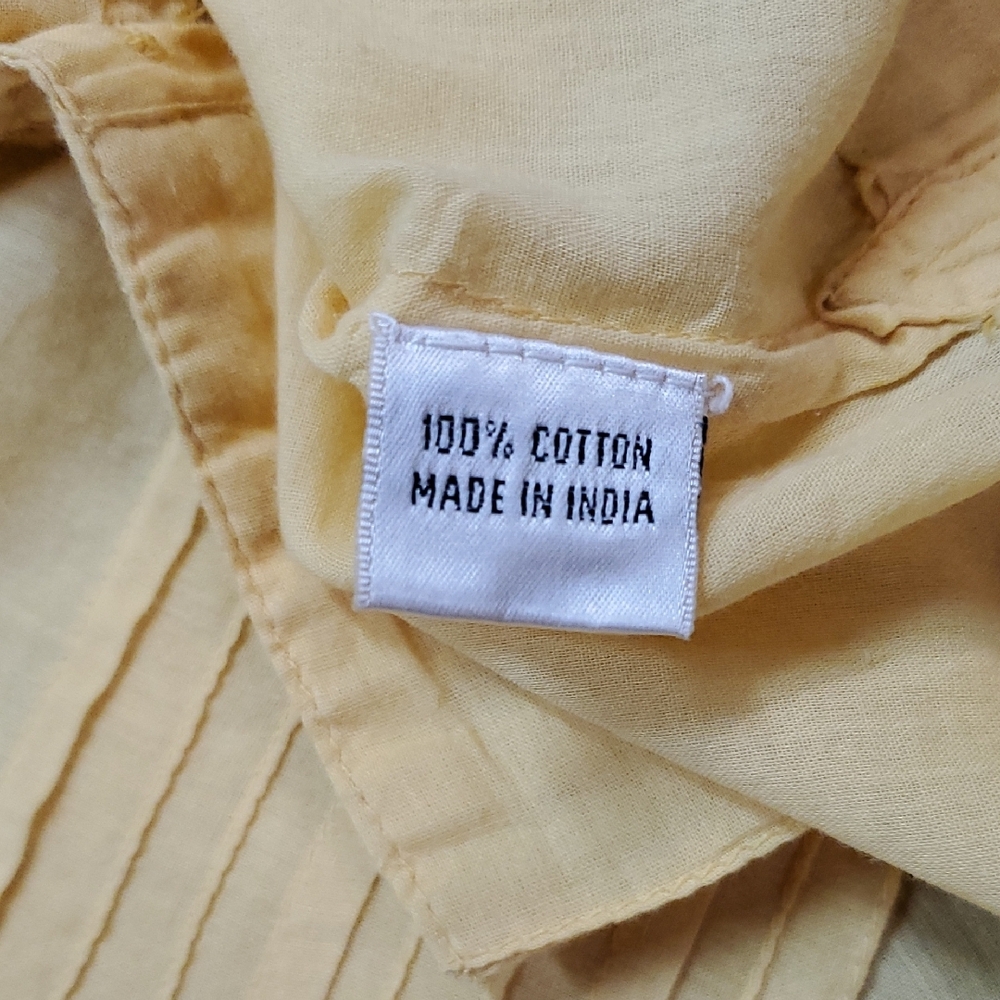 Yellow Button-Up Blouse - Picture 3 of 11
